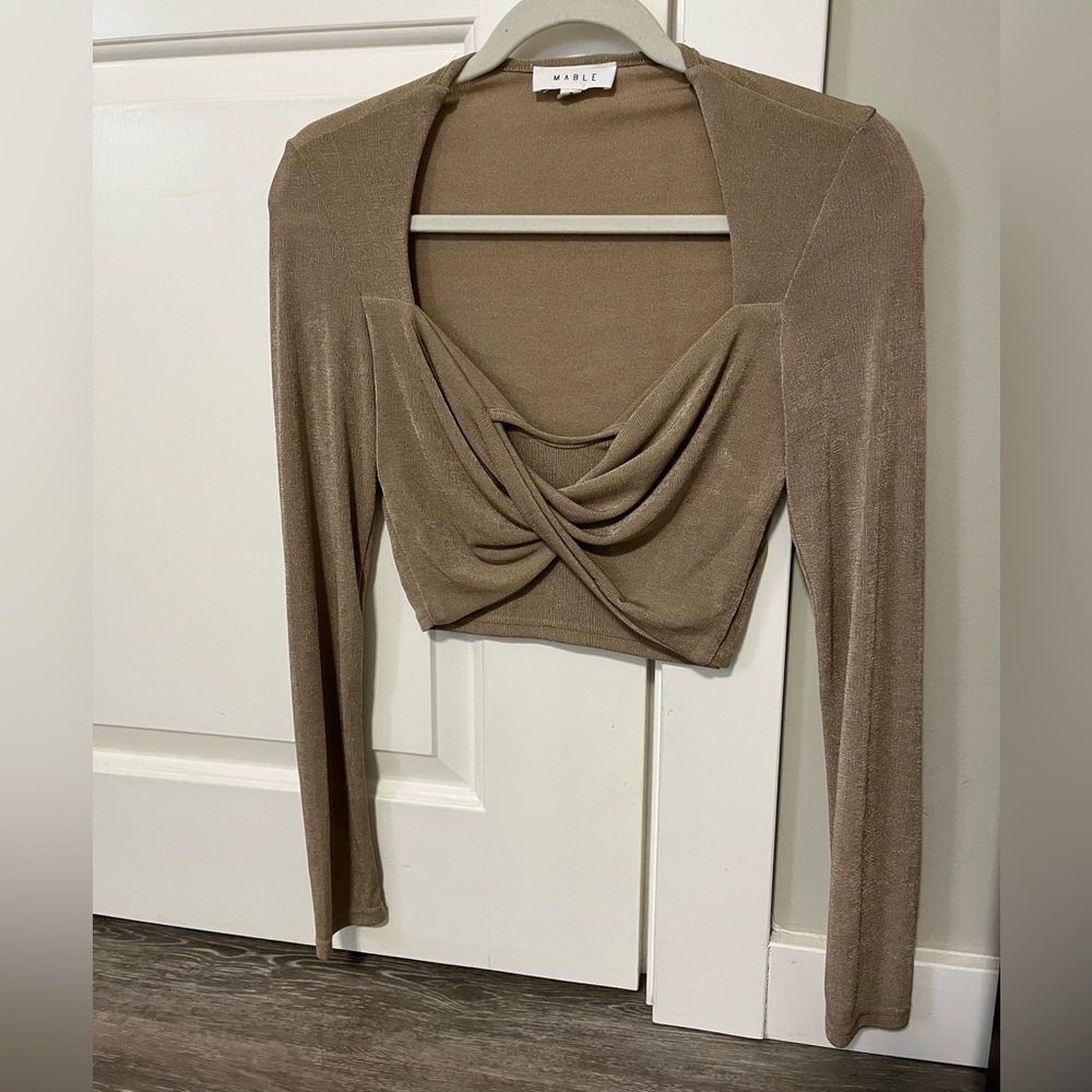 Cropped Shimmery Long Sleeve